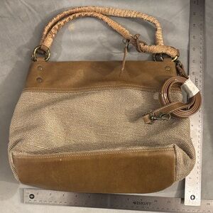 Dockers Jute Tan and Brown Shoulder Bag